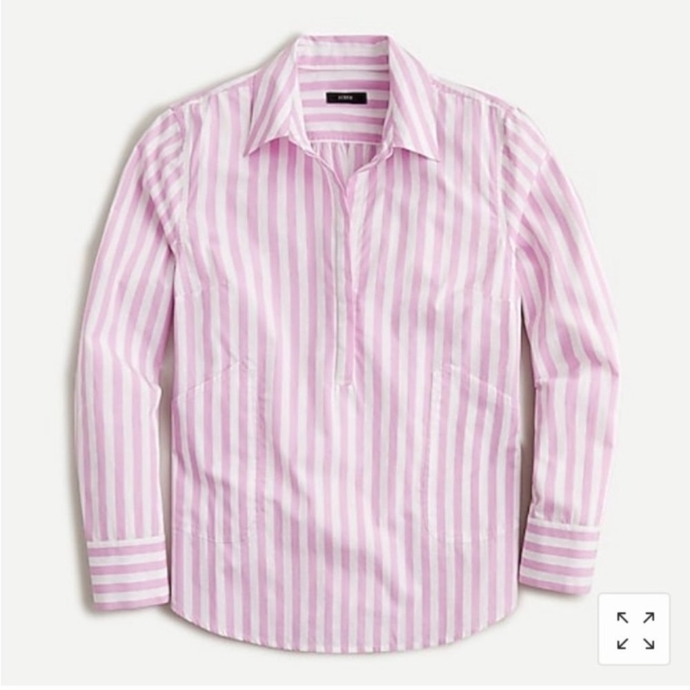 J.CREW pink collared popover tunic